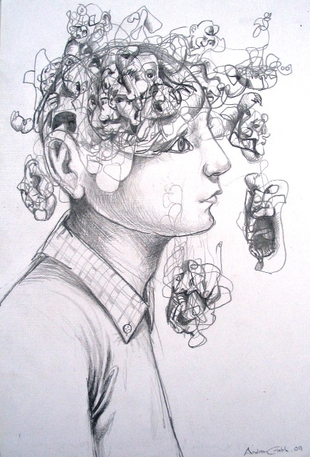 Overflowing desires, Pencil on Paper, 8x10in, 2008